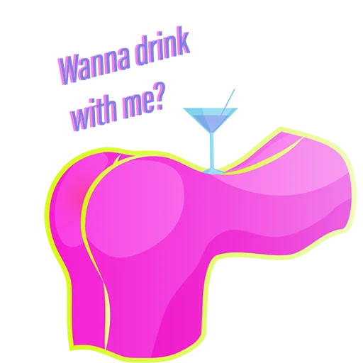 🍸 Стикер «Naughty Kitty» для Telegram