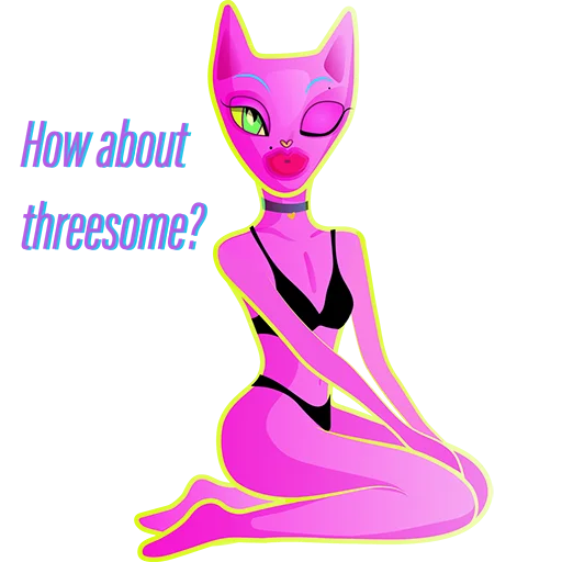 😇 Стикер «Naughty Kitty» для Telegram
