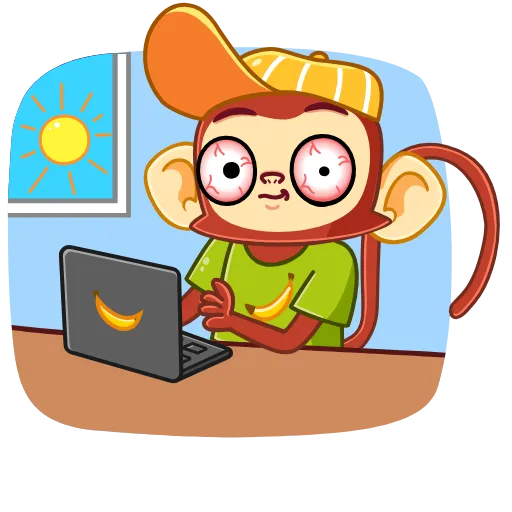 👩‍💻 Стикер «Monkey» для Telegram