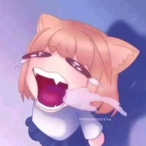 😭 Стикер «Neco Arc 2» для Telegram