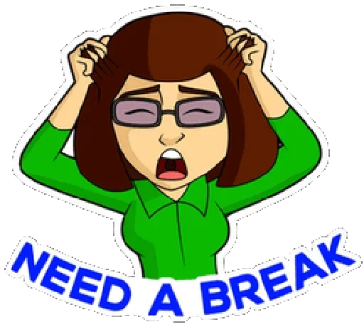 🤯 Стикер «Need a Break» для Telegram