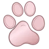 🐾 Эмодзи «Буквы нежно розовые» для Telegram
