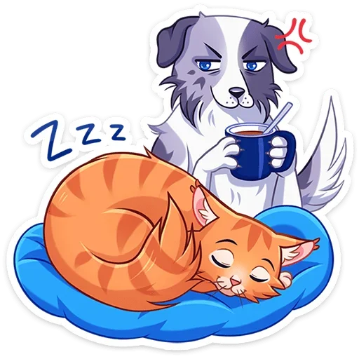 😴 Стикер «Соседи» для Telegram