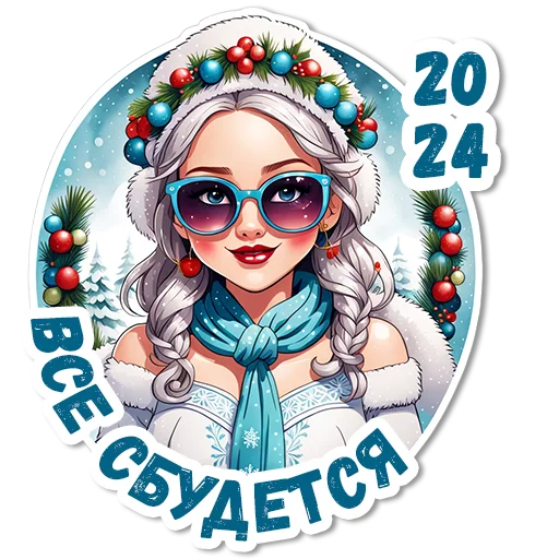 🎄 Стикер «neuro zima» для Telegram