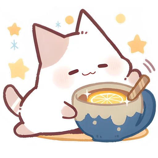 ☕ Стикер «Котенок Неккоро» для Telegram