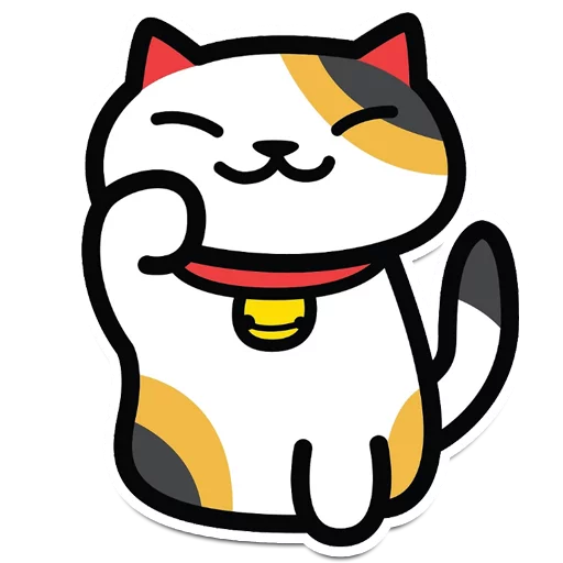 Стикерпак Neko Atsume для Telegram