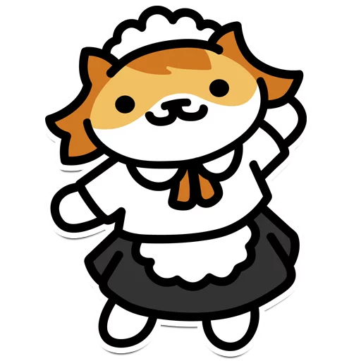 🙋 Стикер «Neko Atsume» для Telegram