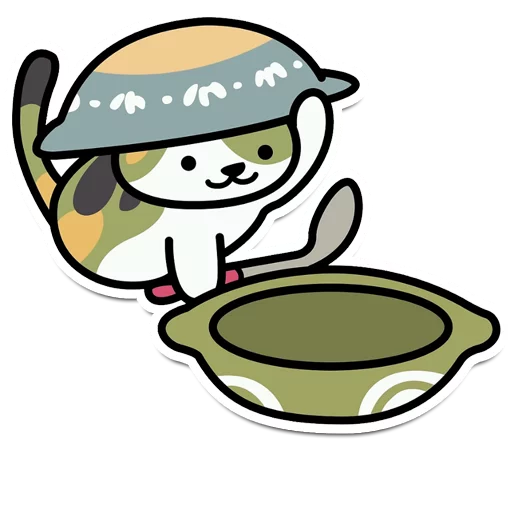 🔎 Стикер «Neko Atsume» для Telegram