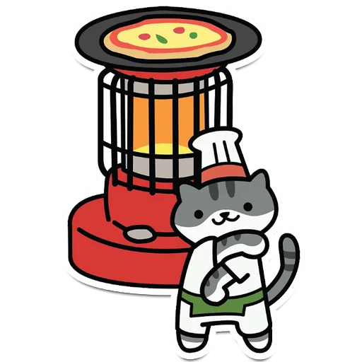 🍕 Стикер «Neko Atsume» для Telegram