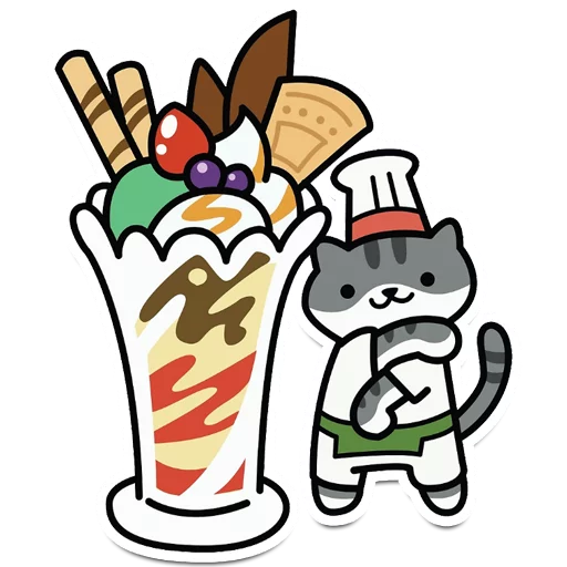 🍹 Стикер «Neko Atsume» для Telegram