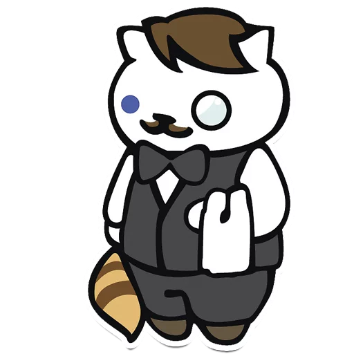 🎩 Стикер «Neko Atsume» для Telegram