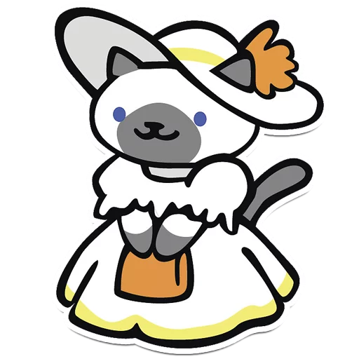 👸 Стикер «Neko Atsume» для Telegram