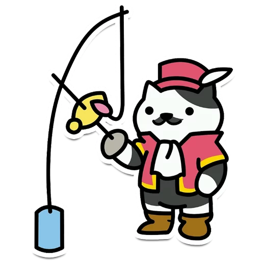 🎣 Стикер «Neko Atsume» для Telegram
