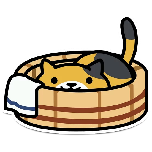 🛌 Стикер «Neko Atsume» для Telegram
