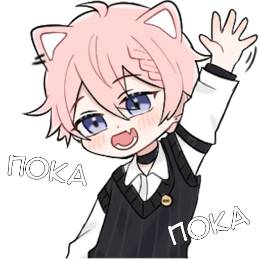 👋 Стикер «Повседневность неко» для Telegram