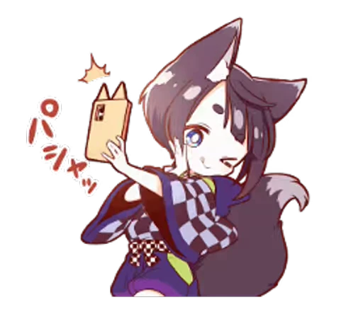 🤳 Стикер «Нэко тян» для Telegram
