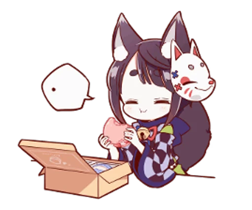 🍪 Стикер «Нэко тян» для Telegram