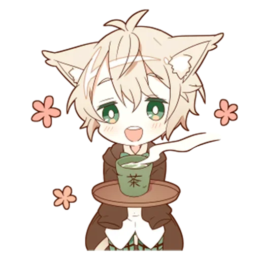 🍵 Стикер «Neko kun» для Telegram