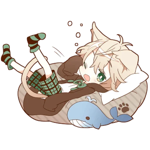 🛏 Стикер «Neko kun» для Telegram