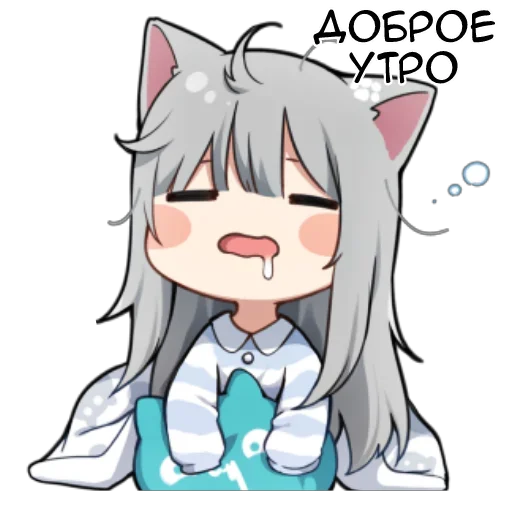 ☀ Стикер «Неко-тян» для Telegram