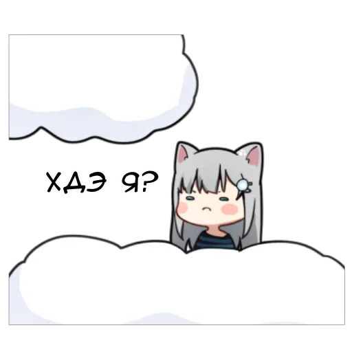 🙃 Стикер «Неко-тян» для Telegram