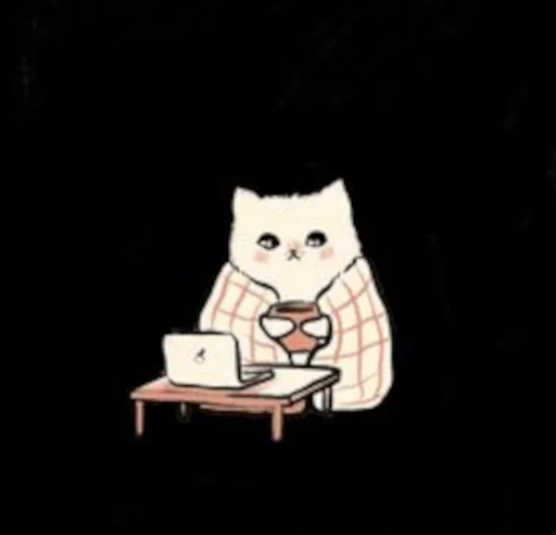 ☕️ Стикер «Neko titsay» для Telegram