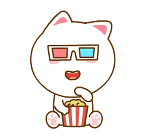 🍿 Стикер «Neko & Goya» для Telegram