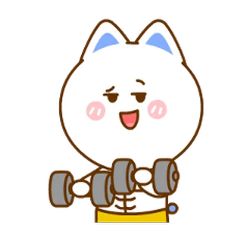 💪 Стикер «Neko & Goya» для Telegram