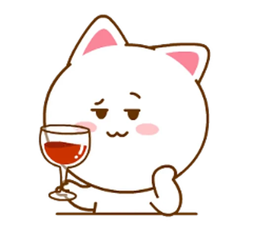 🍷 Стикер «Neko & Goya» для Telegram