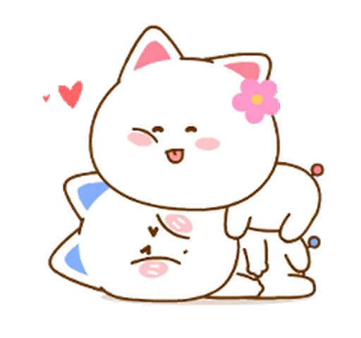 🥰 Стикер «Neko & Goya» для Telegram