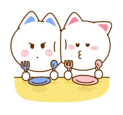 🍽 Стикер «Neko & Goya» для Telegram