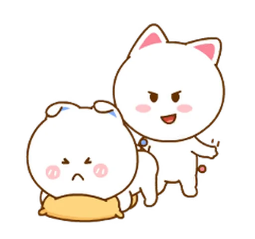 🍑 Стикер «Neko & Goya» для Telegram
