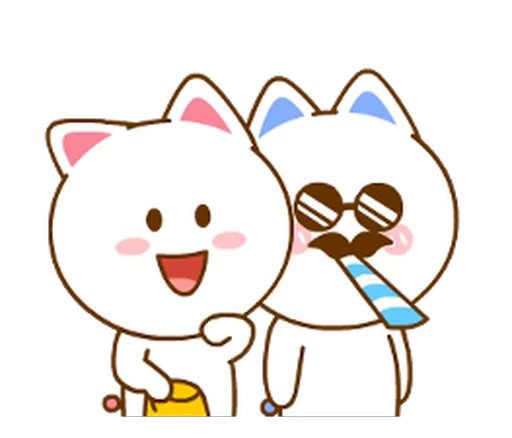 🥳 Стикер «Neko & Goya» для Telegram