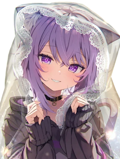 😍 Стикер «Nekomata Okayu» для Telegram
