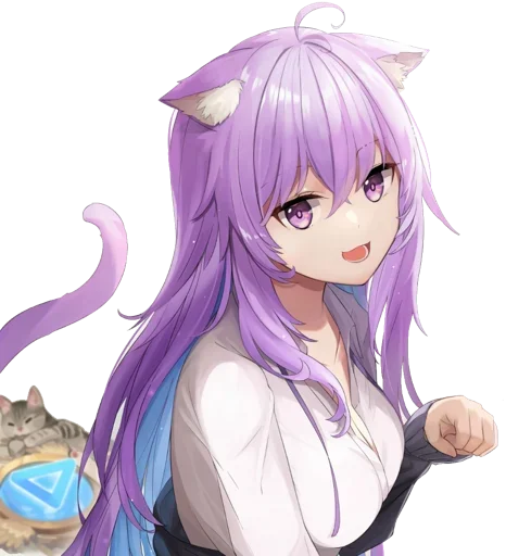 😍 Стикер «Nekomata Okayu» для Telegram