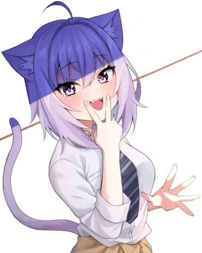 😍 Стикер «Nekomata Okayu» для Telegram