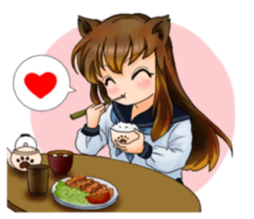 😽 Стикер «Neko Mimi-chan» для Telegram