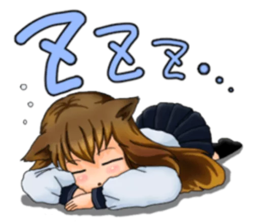 😴 Стикер «Neko Mimi-chan» для Telegram