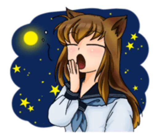 💤 Стикер «Neko Mimi-chan» для Telegram