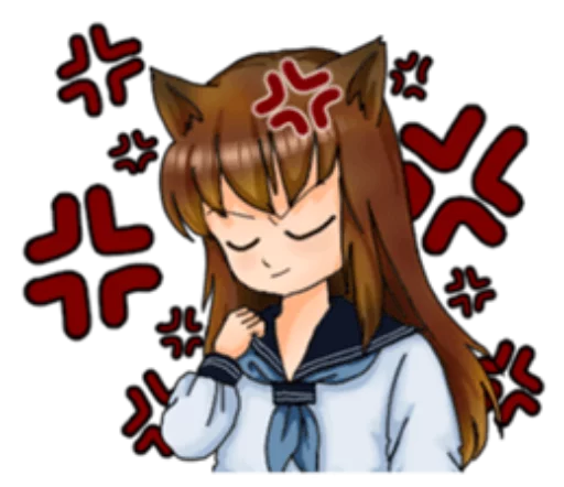 💢 Стикер «Neko Mimi-chan» для Telegram