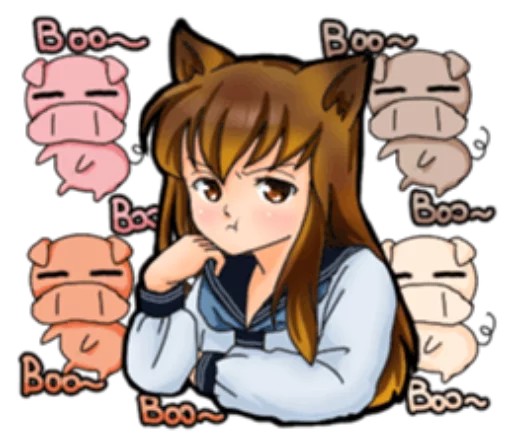😡 Стикер «Neko Mimi-chan» для Telegram