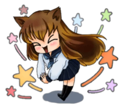 😁 Стикер «Neko Mimi-chan» для Telegram