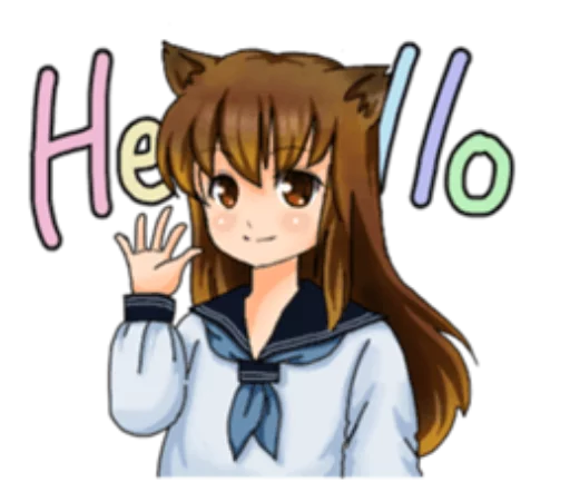 Стикерпак Neko Mimi-chan для Telegram — скачать