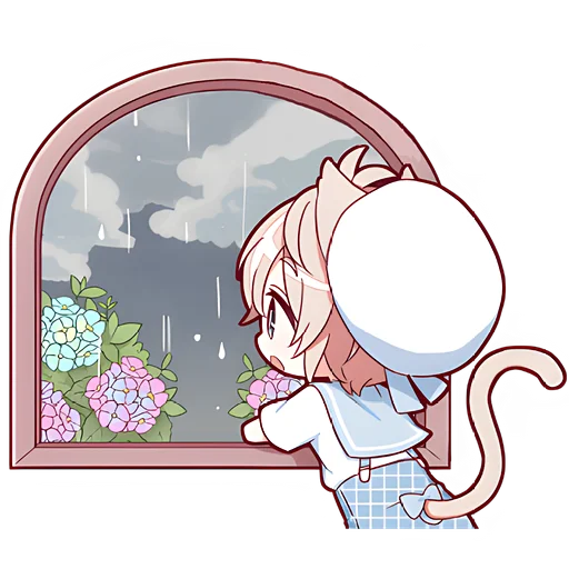 ⛈ Стикер «Летние Некомими» для Telegram