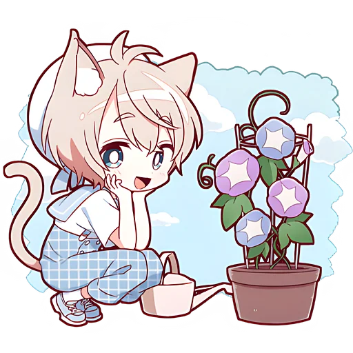 🥰 Стикер «Летние Некомими» для Telegram