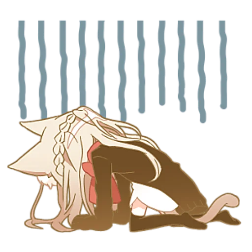 😞 Стикер «Некомими–тян» для Telegram