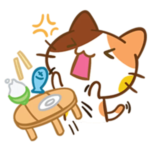 😠 Стикер «What does the cat say ... Meow» для Telegram