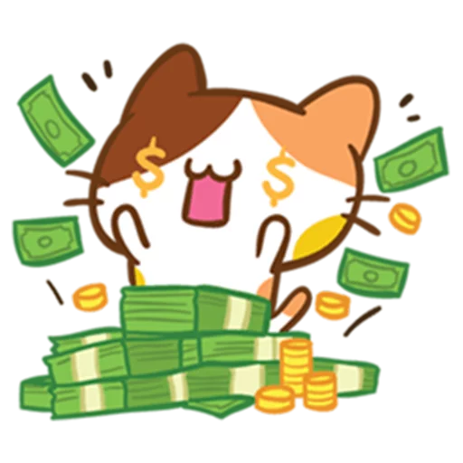 💵 Стикер «What does the cat say ... Meow» для Telegram