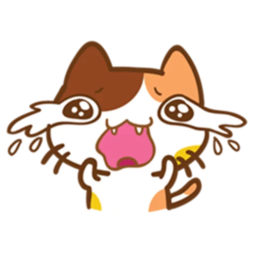 😭 Стикер «What does the cat say ... Meow» для Telegram