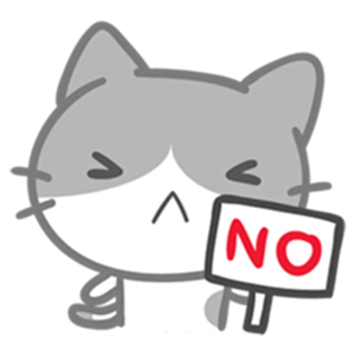 👎 Стикер «What does the cat say ... Meow» для Telegram